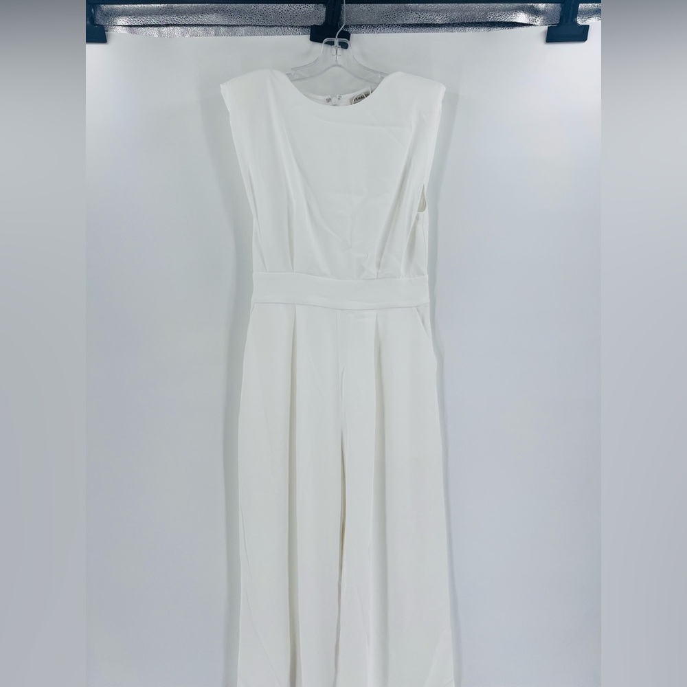 Fehaute white sleeveless jumpsuit new size 6 - Picture 3 of 13